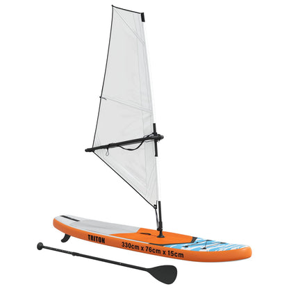 Inflatable SUP Board with Sail TRITON 330 x 76 x 15 cm Blue for