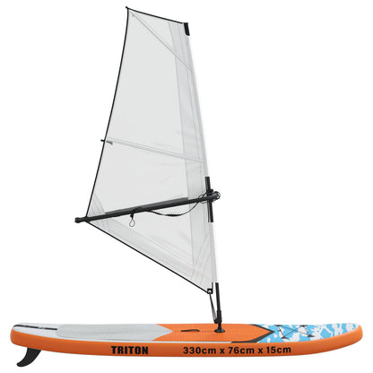Inflatable SUP Board with Sail TRITON 330 x 76 x 15 cm Blue for