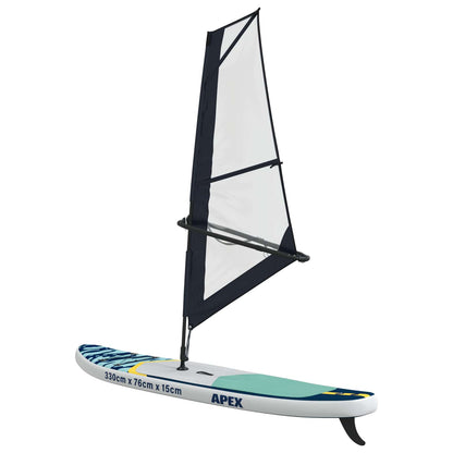 Inflatable SUP Board with Sail APEX 330 x 76 x 15 cm Blue for