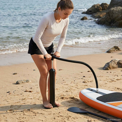 SUP Hand Pump with Gauge Black 24 x 7.5 x 58 cm PP