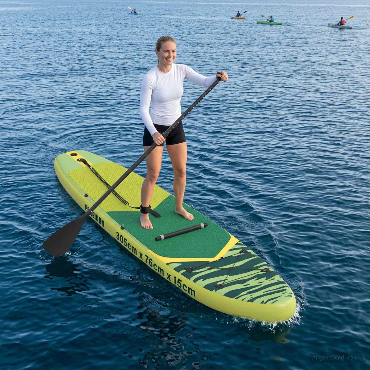 2 in 1 Kayak & SUP Paddle 203 x 19.5 cm Black