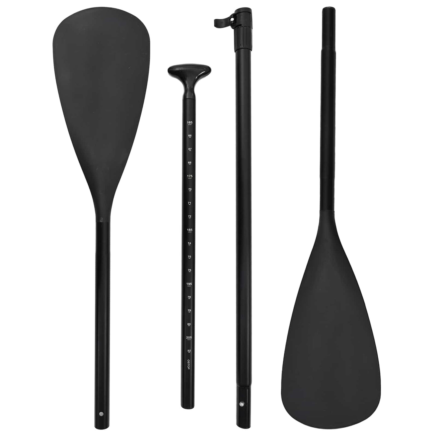 2 in 1 Kayak & SUP Paddle 203 x 19.5 cm Black