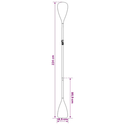 2 in 1 Kayak & SUP Paddle 203 x 19.5 cm Black