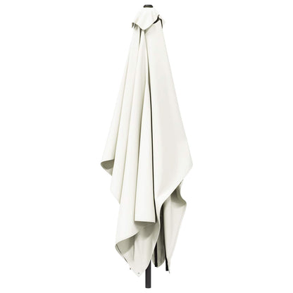 Garden Parasol 200 x 300 cm Polyester Rectangular Cream