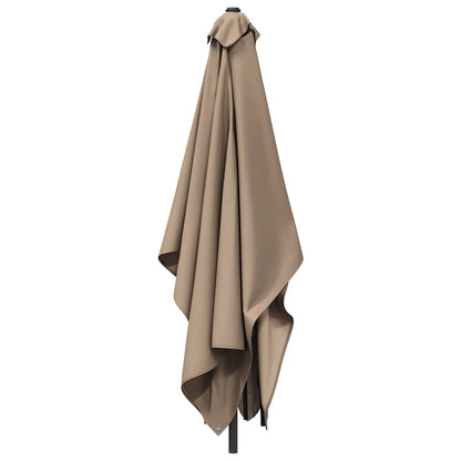 Garden Parasol 200 x 300 cm Polyester Rectangular Taupe