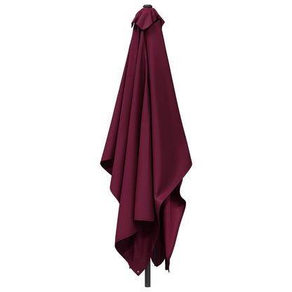 Garden Parasol 200 x 300 cm Polyester Rectangular Bordeaux Red
