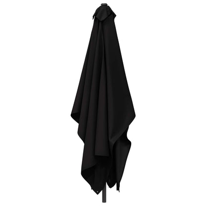 Garden Parasol 200 x 300 cm Polyester Rectangular Black