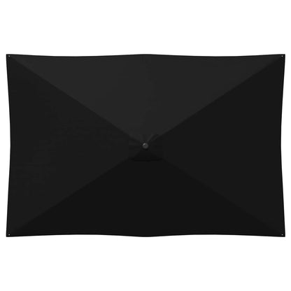 Garden Parasol 200 x 300 cm Polyester Rectangular Black