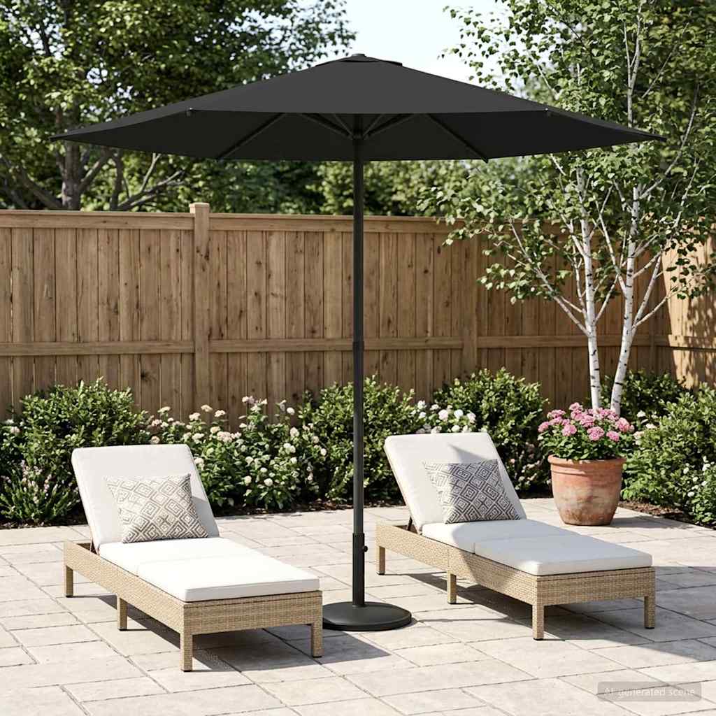 Garden Parasol 230 x 230 cm Polyester Rectangular Anthracite
