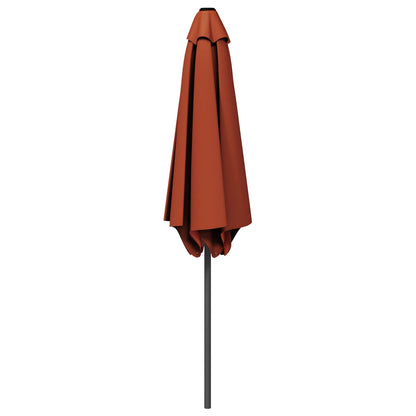 Garden Parasol 230 x 230 cm Polyester Rectangular Terracotta