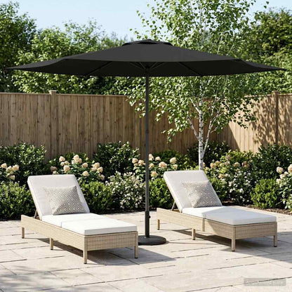 Garden Parasol 300 x 300 cm Polyester Rectangular Anthracite