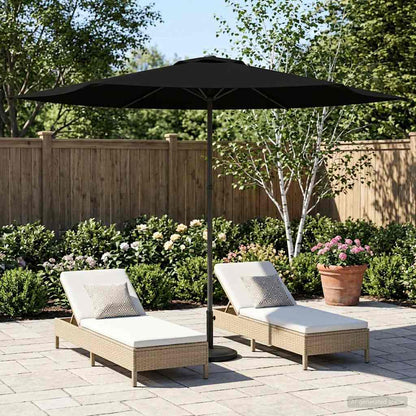 Garden Parasol 300 x 300 cm Polyester Rectangular Black