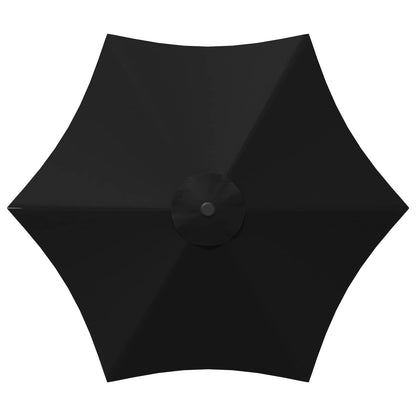 Garden Parasol 300 x 300 cm Polyester Rectangular Black