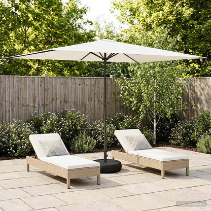 Garden Parasol 200 x 300 cm Polyester Rectangular Cream