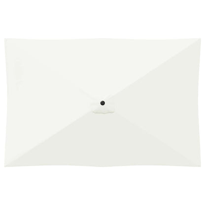 Garden Parasol 200 x 300 cm Polyester Rectangular Cream