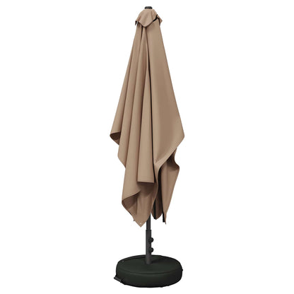 Garden Parasol 200 x 300 cm Polyester Rectangular Taupe