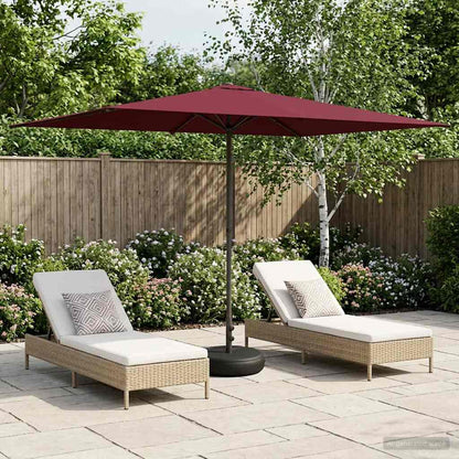 Garden Parasol 200 x 300 cm Polyester Rectangular Bordeaux Red