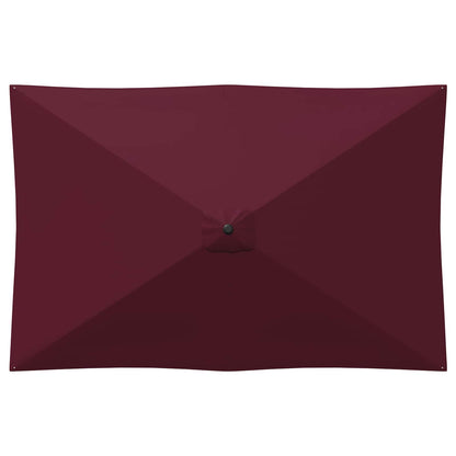 Garden Parasol 200 x 300 cm Polyester Rectangular Bordeaux Red