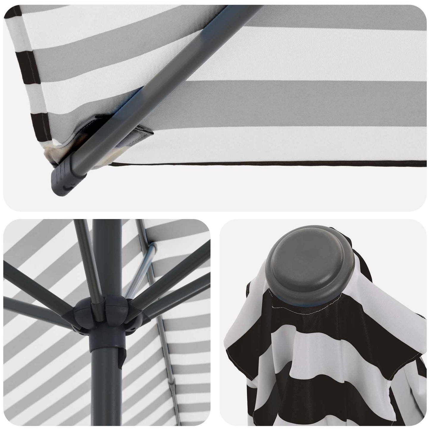 Garden Parasol with Base 200 x 300 cm Polyester Rectangular