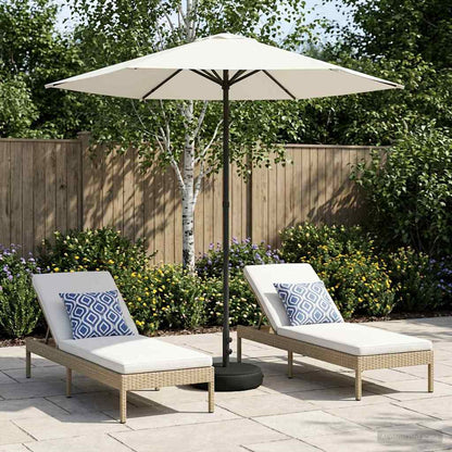 Garden Parasol 230 x 230 cm Polyester Rectangular Cream