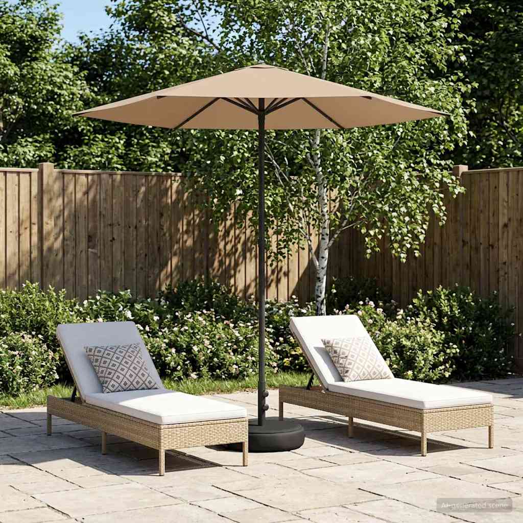 Garden Parasol 230 x 230 cm Polyester Rectangular Taupe