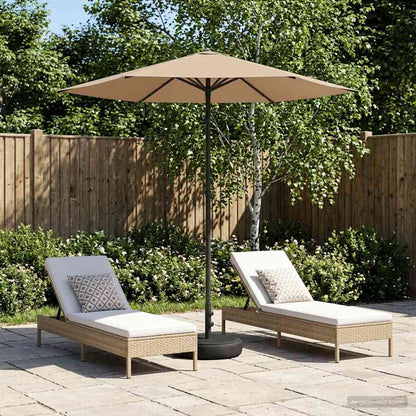 Garden Parasol 230 x 230 cm Polyester Rectangular Taupe