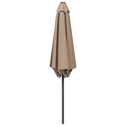 Garden Parasol 230 x 230 cm Polyester Rectangular Taupe