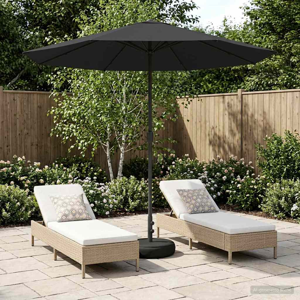 Garden Parasol with Base 230 x 230 cm Polyester Rectangular