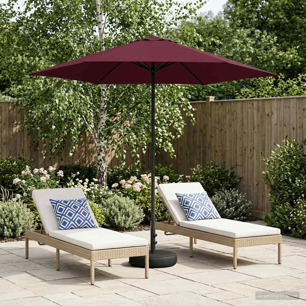 Garden Parasol 230 x 230 cm Polyester Rectangular Bordeaux Red