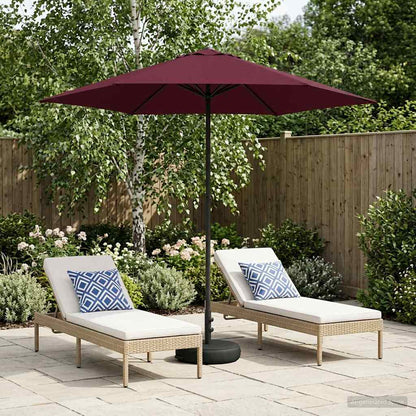 Garden Parasol 230 x 230 cm Polyester Rectangular Bordeaux Red