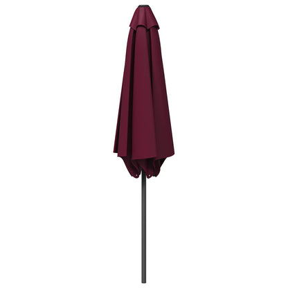 Garden Parasol 230 x 230 cm Polyester Rectangular Bordeaux Red