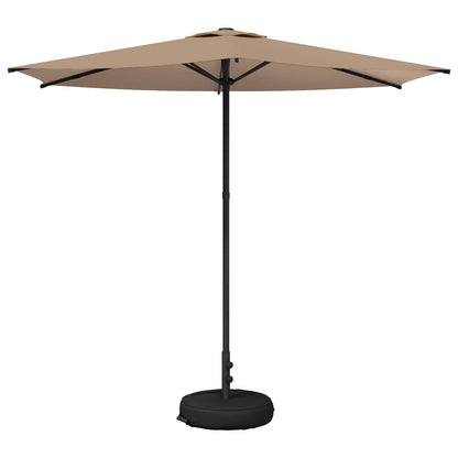 Garden Parasol 270 x 270 cm Polyester Rectangular Taupe