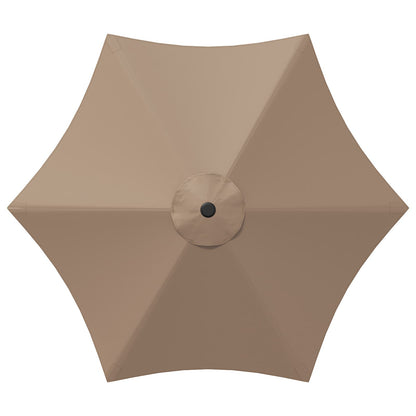 Garden Parasol 270 x 270 cm Polyester Rectangular Taupe