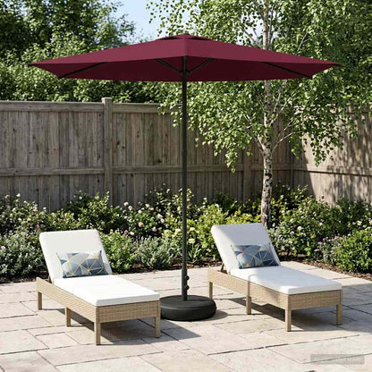Garden Parasol with Base 270 x 270 cm Polyester Rectangular