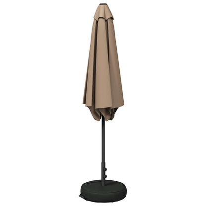 Garden Parasol 300 x 300 cm Polyester Rectangular Taupe