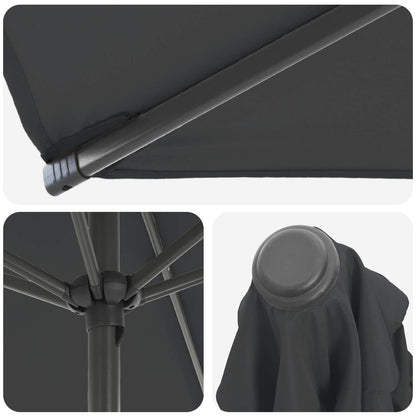 Garden Parasol with Base 300 x 300 cm Polyester Rectangular