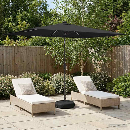 Garden Parasol with LED Lights 200 x 300 cm Polyester