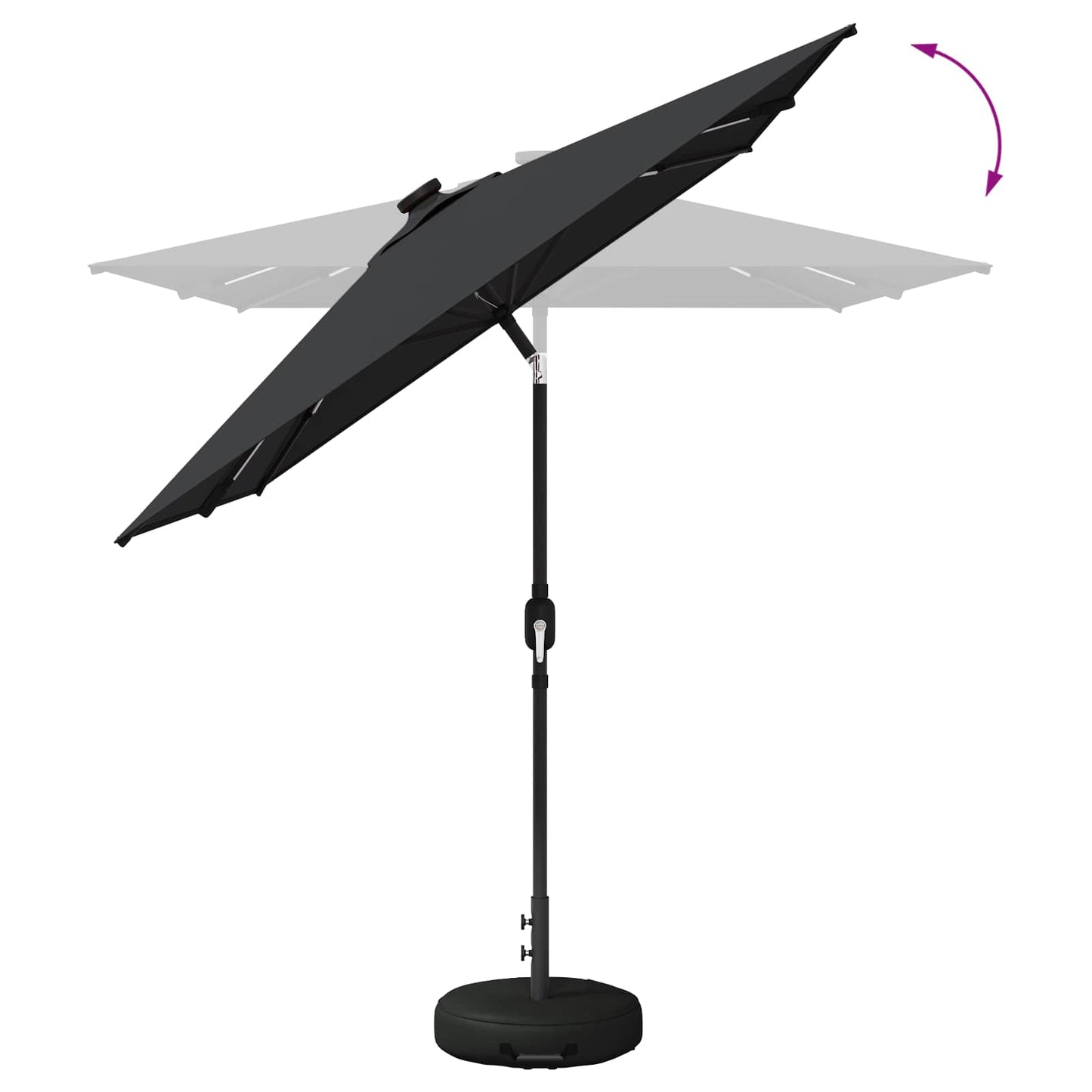 Garden Parasol with LED Lights 200 x 300 cm Polyester
