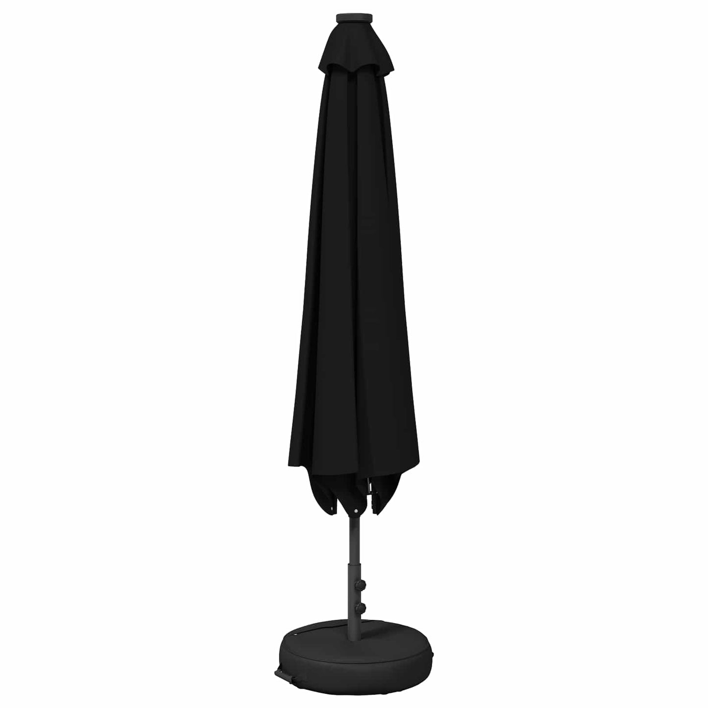 Garden Parasol with LED Lights and Base 230 x 230 cm Polyester