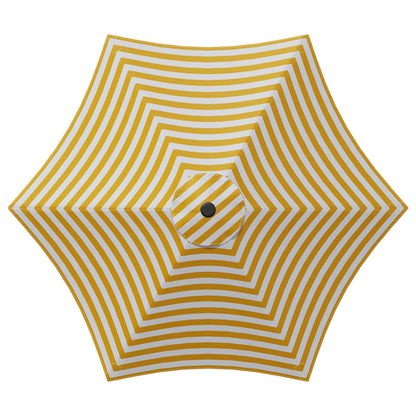 Garden Parasol with LED Lights and Base 230 x 230 cm Polyester