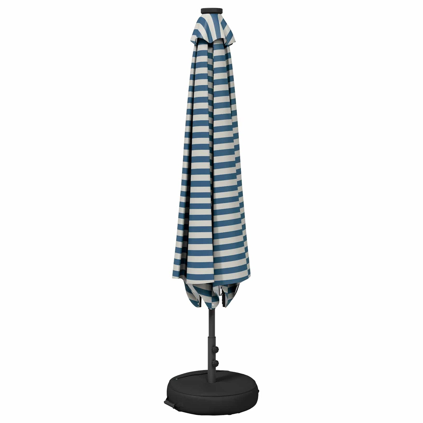 Garden Parasol with LED Lights and Base 230 x 230 cm Polyester