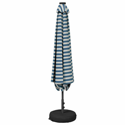 Garden Parasol with LED Lights and Base 230 x 230 cm Polyester