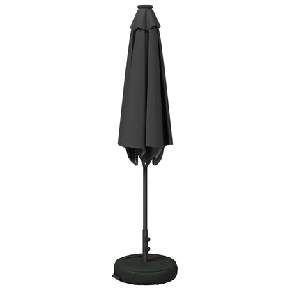 Garden Parasol with LED Lights and Base 270 x 270 cm Polyester