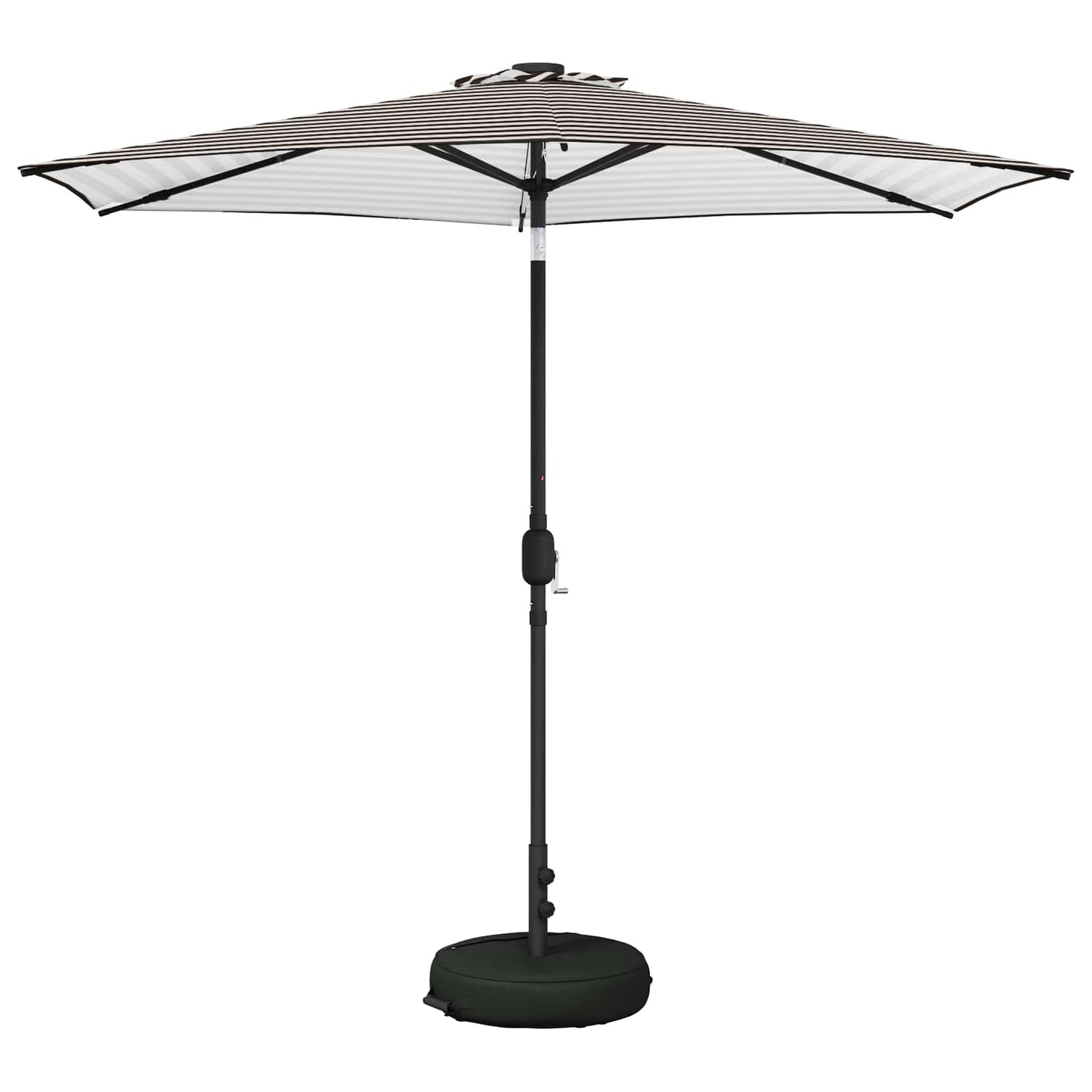 Garden Parasol with LED Lights and Base 270 x 270 cm Polyester