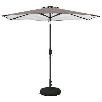 Garden Parasol with LED Lights and Base 270 x 270 cm Polyester