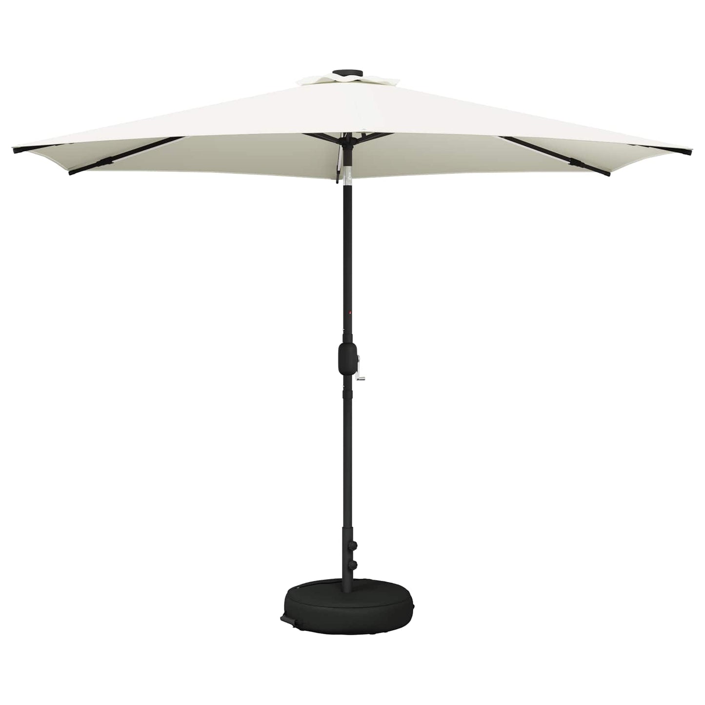 Garden Parasol with LED Lights 300 x 300 cm Polyester Cream
