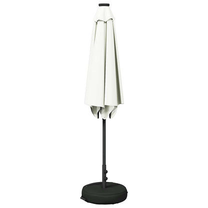 Garden Parasol with LED Lights 300 x 300 cm Polyester Cream