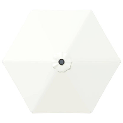 Garden Parasol with LED Lights 300 x 300 cm Polyester Cream