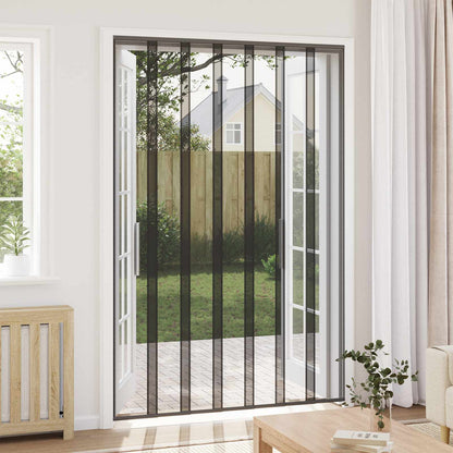 Insect Door Screen with Mesh Curtain Black 160 x 240 cm