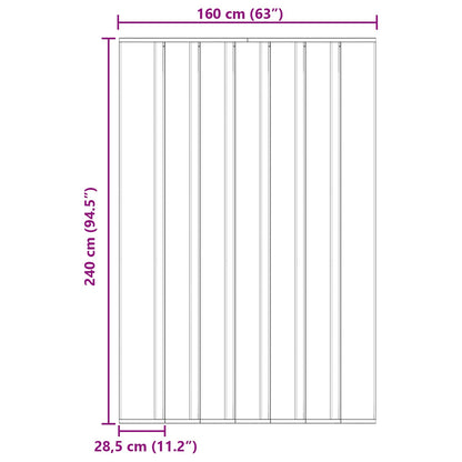 Insect Door Screen with Mesh Curtain Black 160 x 240 cm
